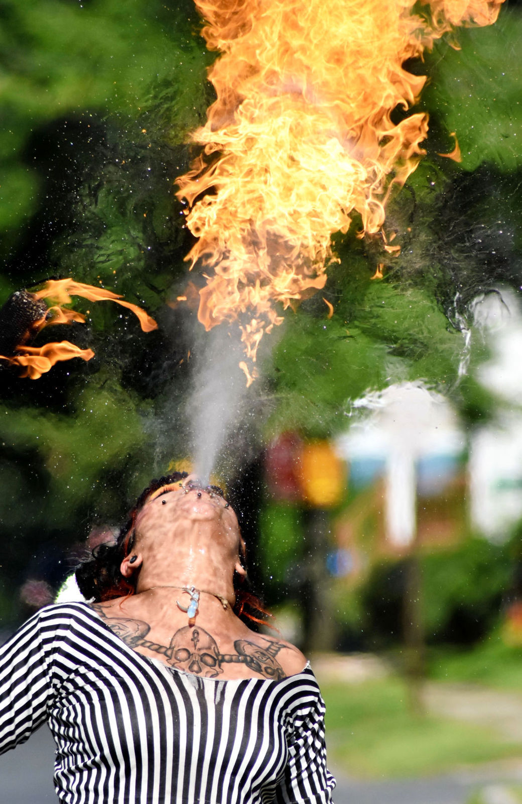 Breathing fire